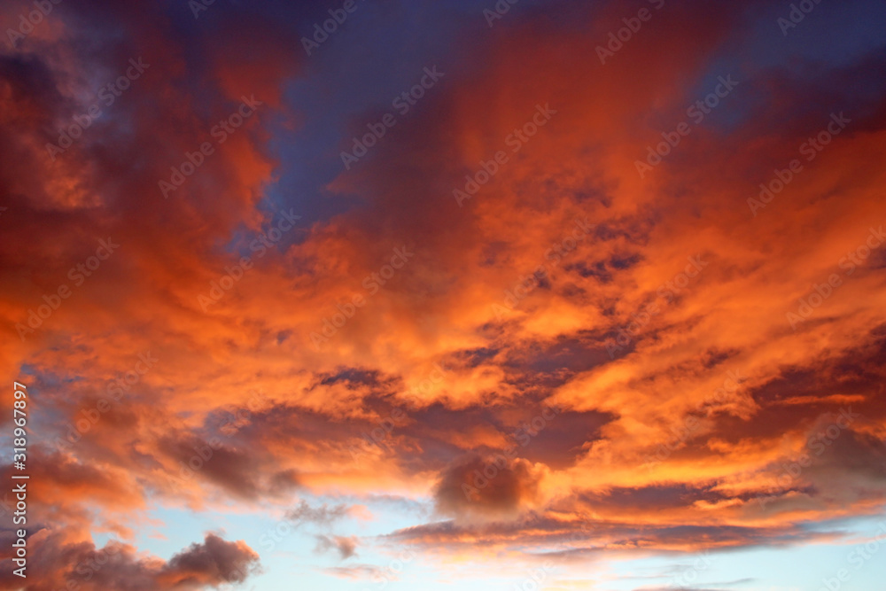 Winter Sunset Clouds in North Devon	