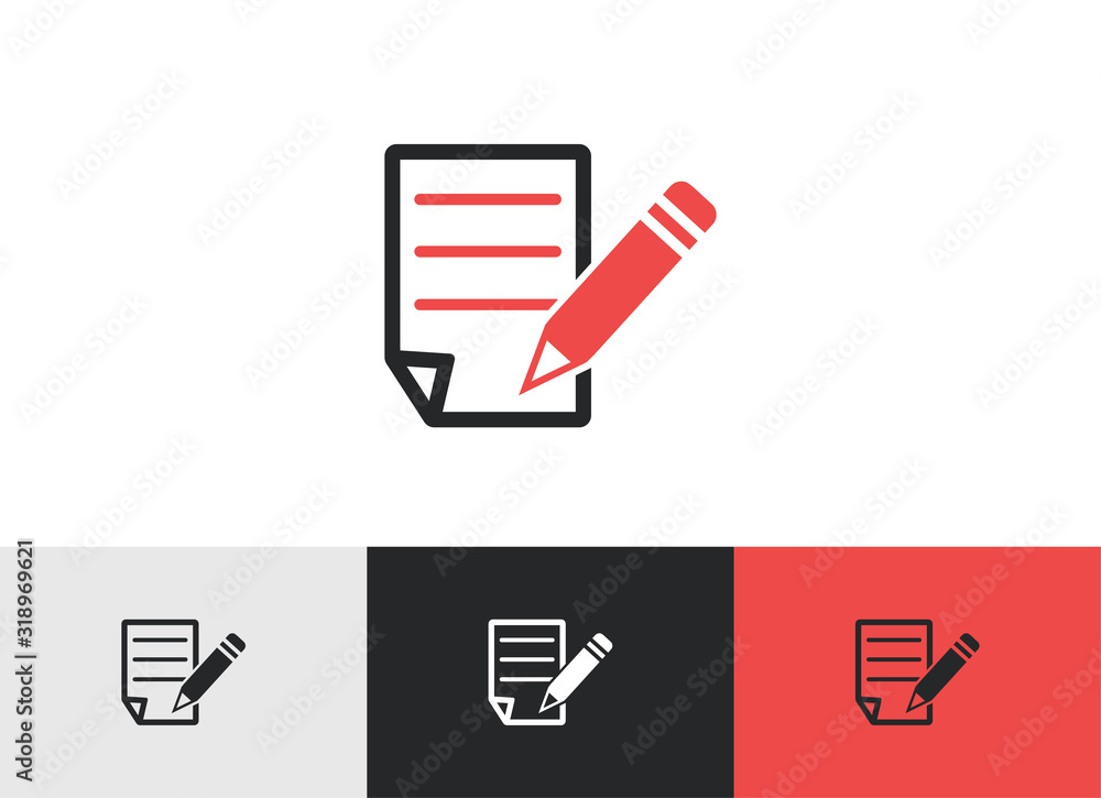 Write a Note Icon - Writing text sign vector Write a Note Icon - Writing text sign vector