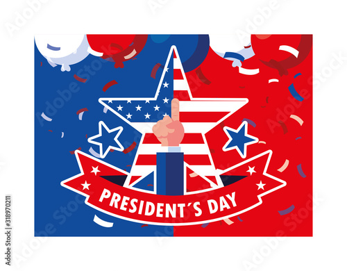 president day greeting card, United States of America celebration
