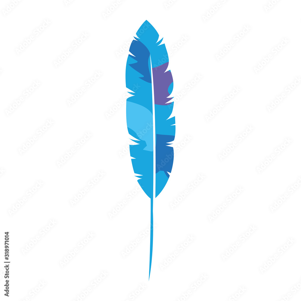 exotic feather bird isolated icon