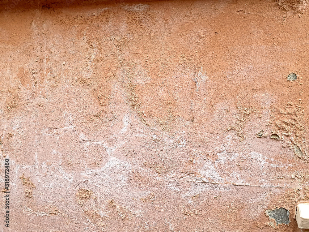 Fototapeta premium Ausblühungen im Putz Mauerwerk - efflorescence on wall