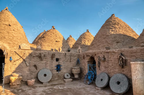 village houses made of clay in urfa Harran