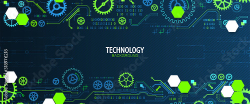 Abstract technology concept. Computer code background. Vector illustration