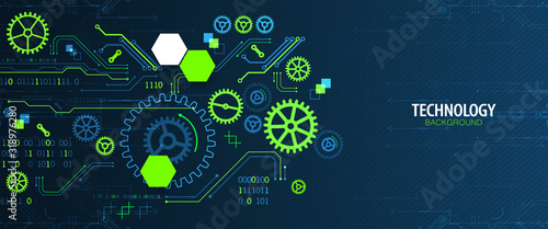 Abstract technology concept. Computer code background. Vector illustration