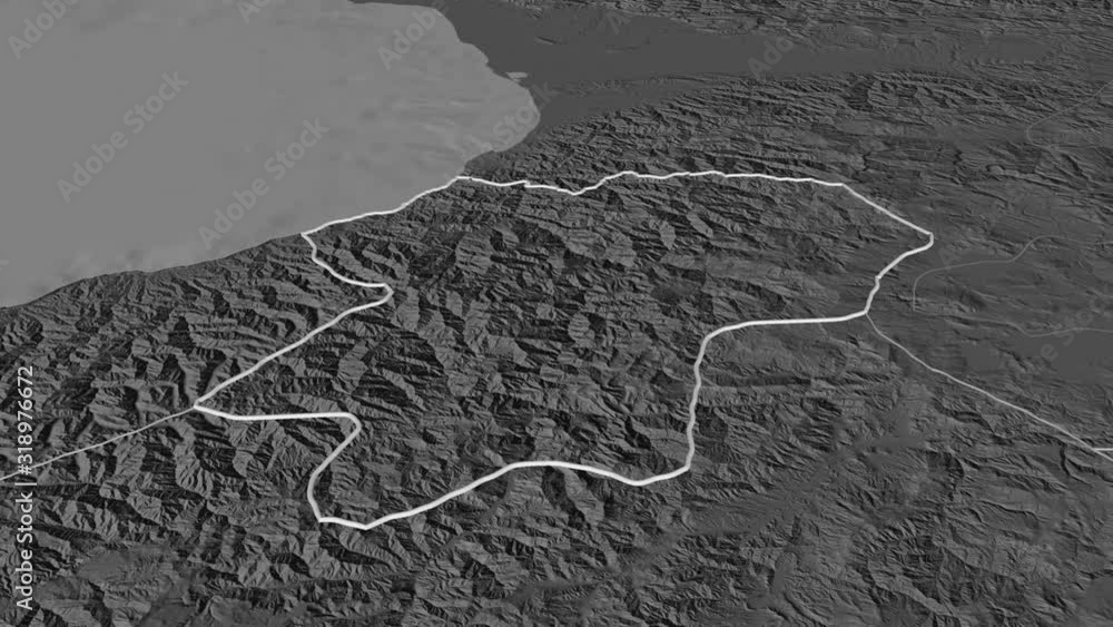 Artvin, province with its capital, zoomed and extruded on the bilevel map of Turkey in the conformal Stereographic projection. Animation 3D Artvin, province with its capital, zoomed and extruded on the bilevel map of Turkey in the conformal Stereographic projection. Animation 3D
