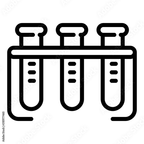Test tube rack icon. Outline test tube rack vector icon for web design isolated on white background