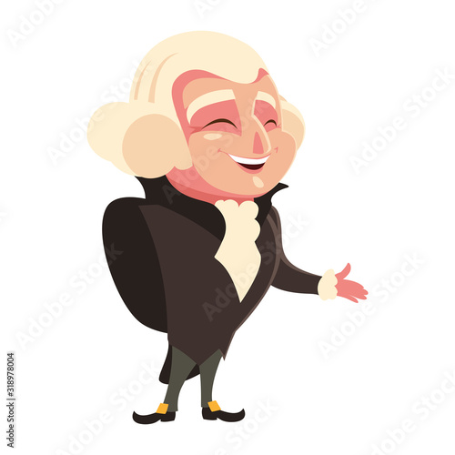 president george washington on white background