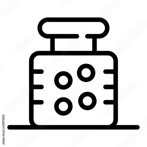 Bottle for medication icon. Outline bottle for medication vector icon for web design isolated on white background