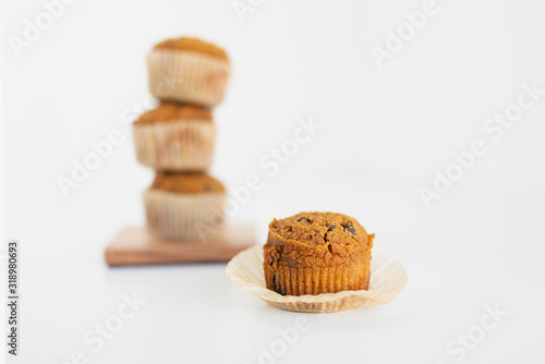 Healthy Pumpkin Chocolate Chip Muffins