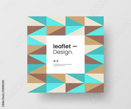 Amazing business advertisement vector mural art square banner mock up. Modern corporate abstract geometric illustration design layout background. Company identity quadrangle texture brochure template.