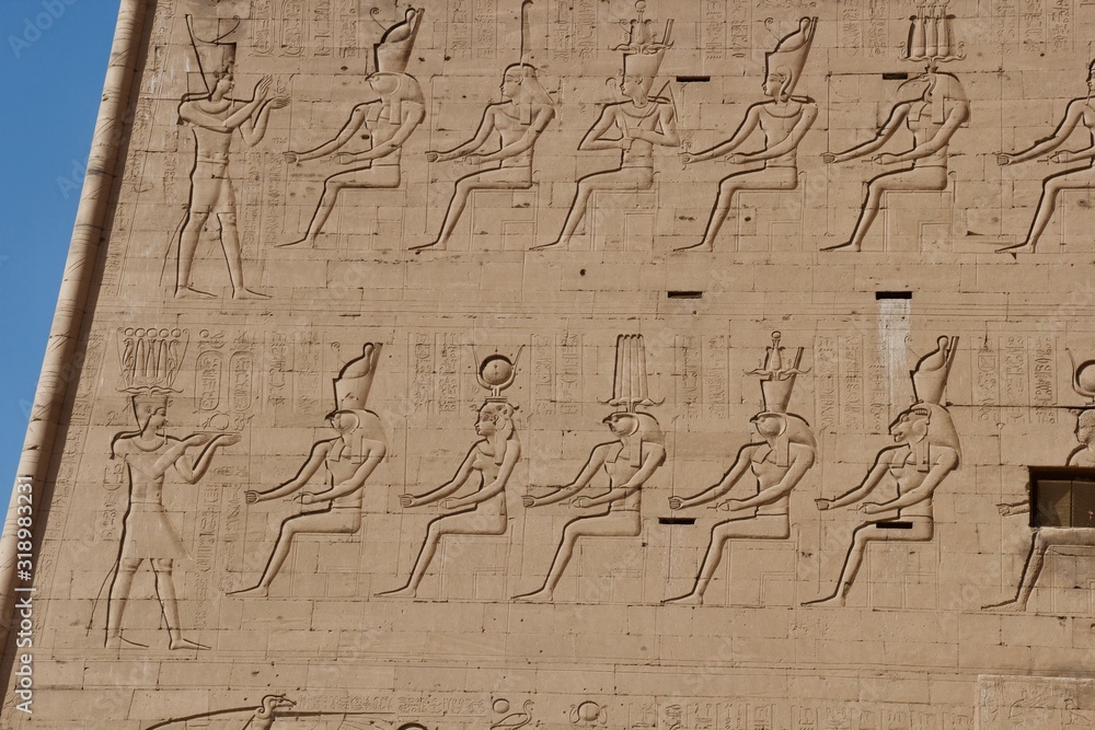 hieroglyphs in an egyptian temple hieroglyphs in an egyptian temple