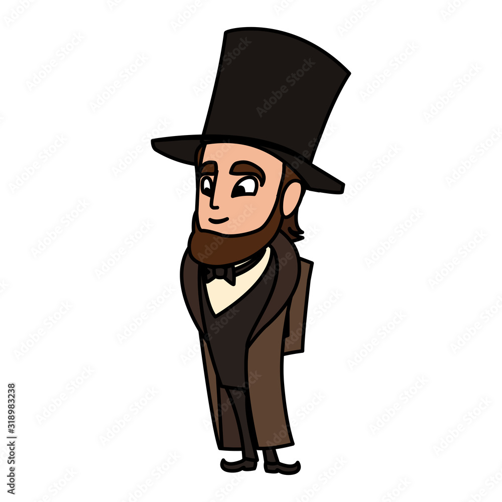president abraham lincoln on white background president abraham lincoln on white background