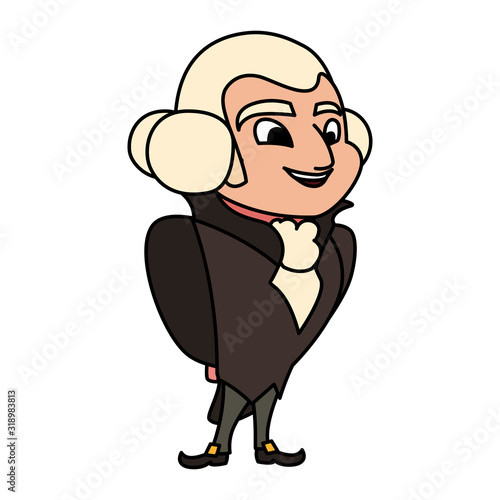 president george washington on white background