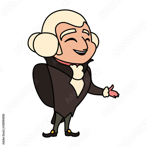 president george washington on white background