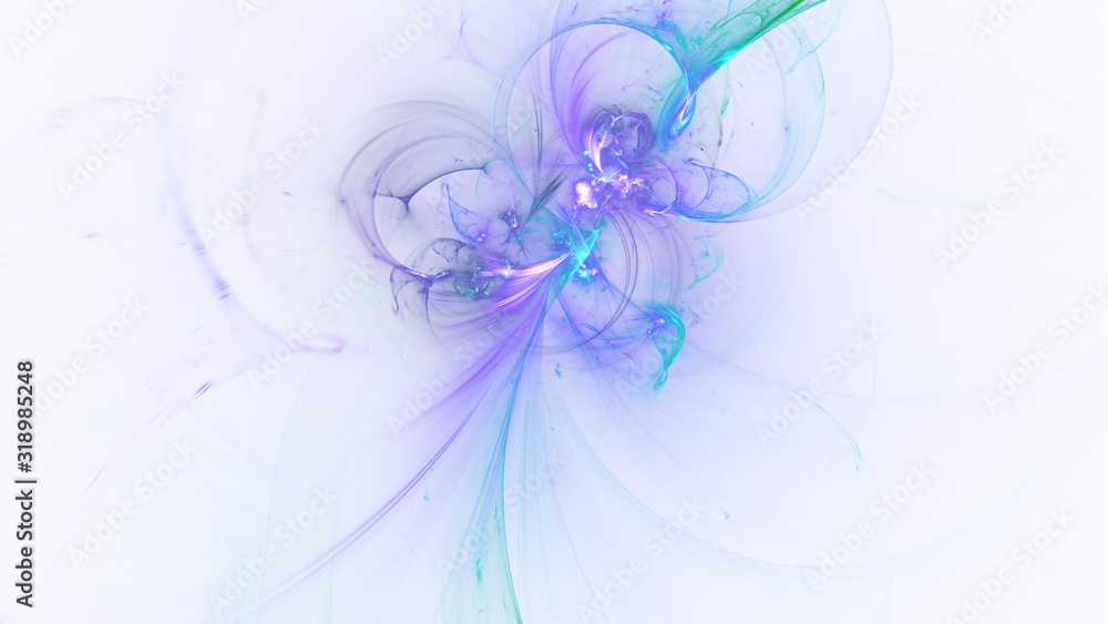 Abstract blue glowing shapes. Fantasy light background. Digital fractal art. 3d rendering. Abstract blue glowing shapes. Fantasy light background. Digital fractal art. 3d rendering.