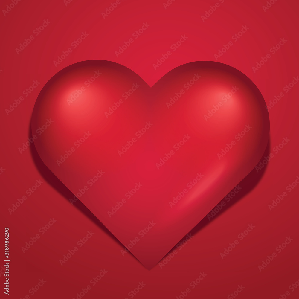 Valentine's Day Background, Heart Shape Vector