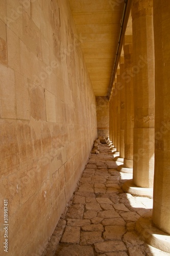 Corridors in a temple at Egypt
