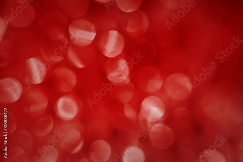 Abstract red background with blurred bokeh for Valentine's day celebration