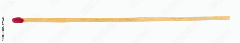 Wooden match close-up isolated on white background Wooden match close-up isolated on white background