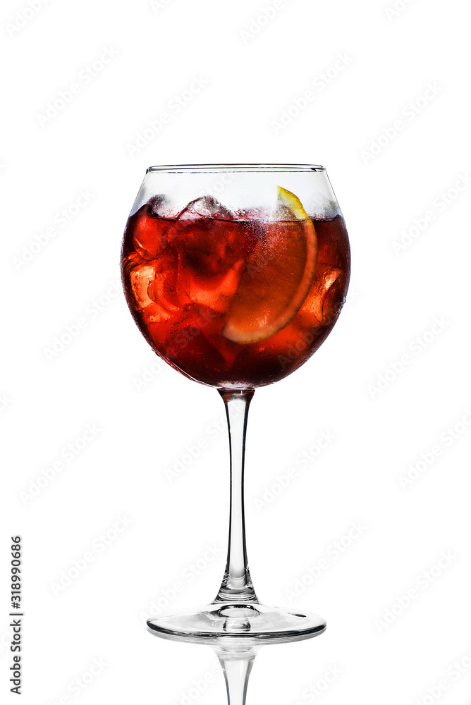 cocktail with citrus and ice cocktail with citrus and ice