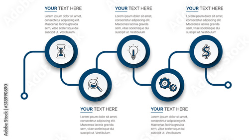 Abstract infographics number options template. Vector illustration. Can be used for workflow layout, diagram, business step options, banner, web design.