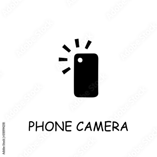 Mobile Phone Camera flat vector icon