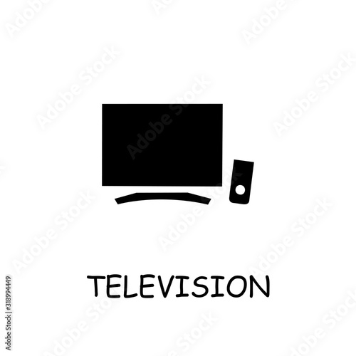 Television flat vector icon