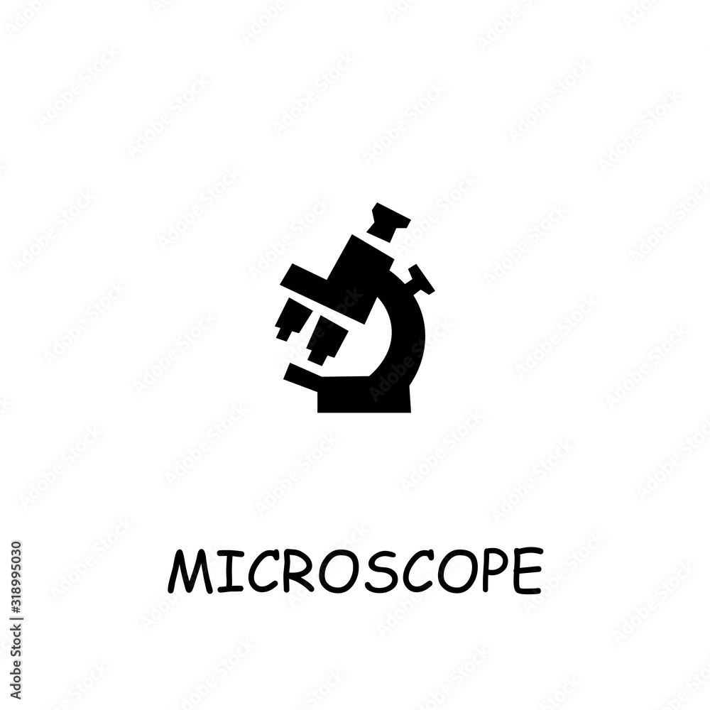 Microscope flat vector icon Microscope flat vector icon