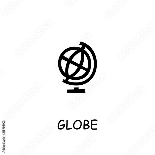 Globe flat vector icon