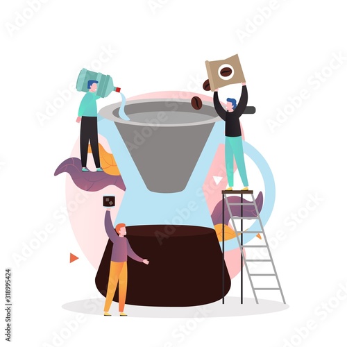 Chemex coffee vector concept for web banner, website page