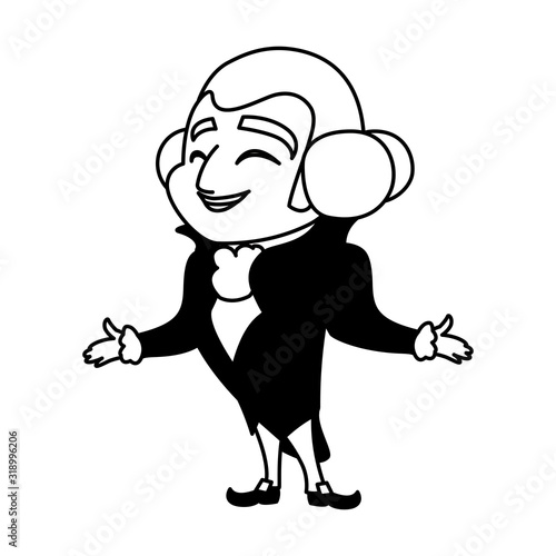 president george washington on white background