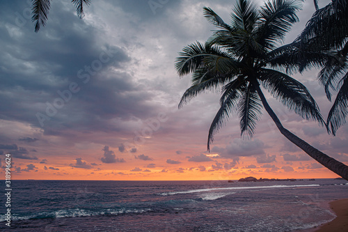 sunset on the beach