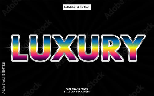 Gradient luxury editable text style effect