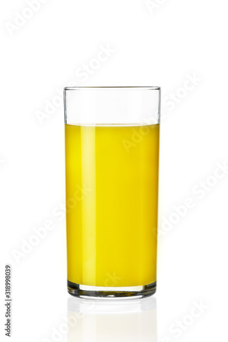 fruit juice on a white background