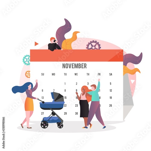 Pregnancy vector concept for web banner, website page