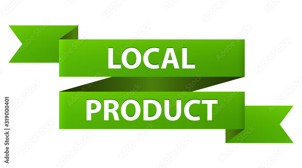 Fototapeta premium Local Product tag ribbon banner isolated on background