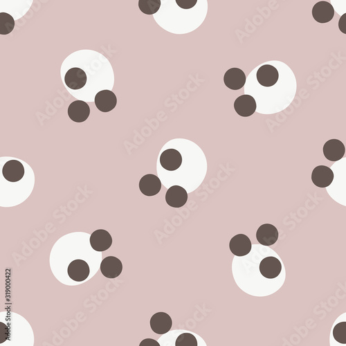 Hand drawn whimsical spotty dots seamless pattern. Vector wonky appaloosa spotted circle background. Playful irregular hand drawn sketchy repeat all over print. Minimal vintage fashion textile.