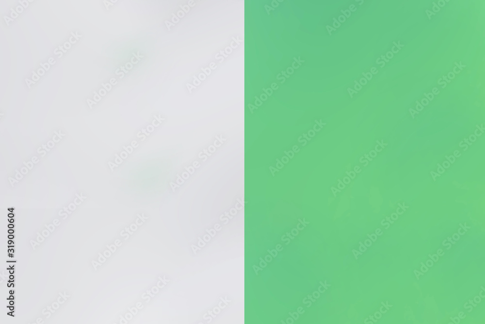 Obraz premium Two stripes of color green and white split diagonally