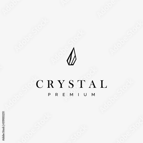 crystal diamond logo design icon