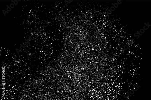 Grain abstract  texture isolated on black background. Noise design element. Distress overlay textured. Vector illustration,eps 10.