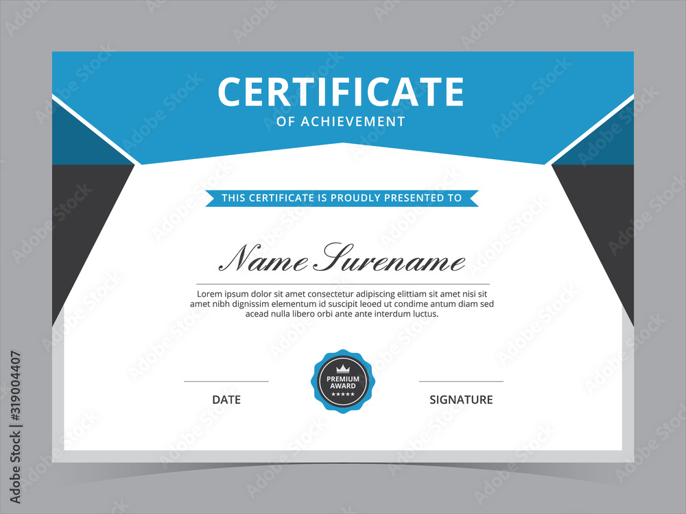 Obraz premium Certificate Template