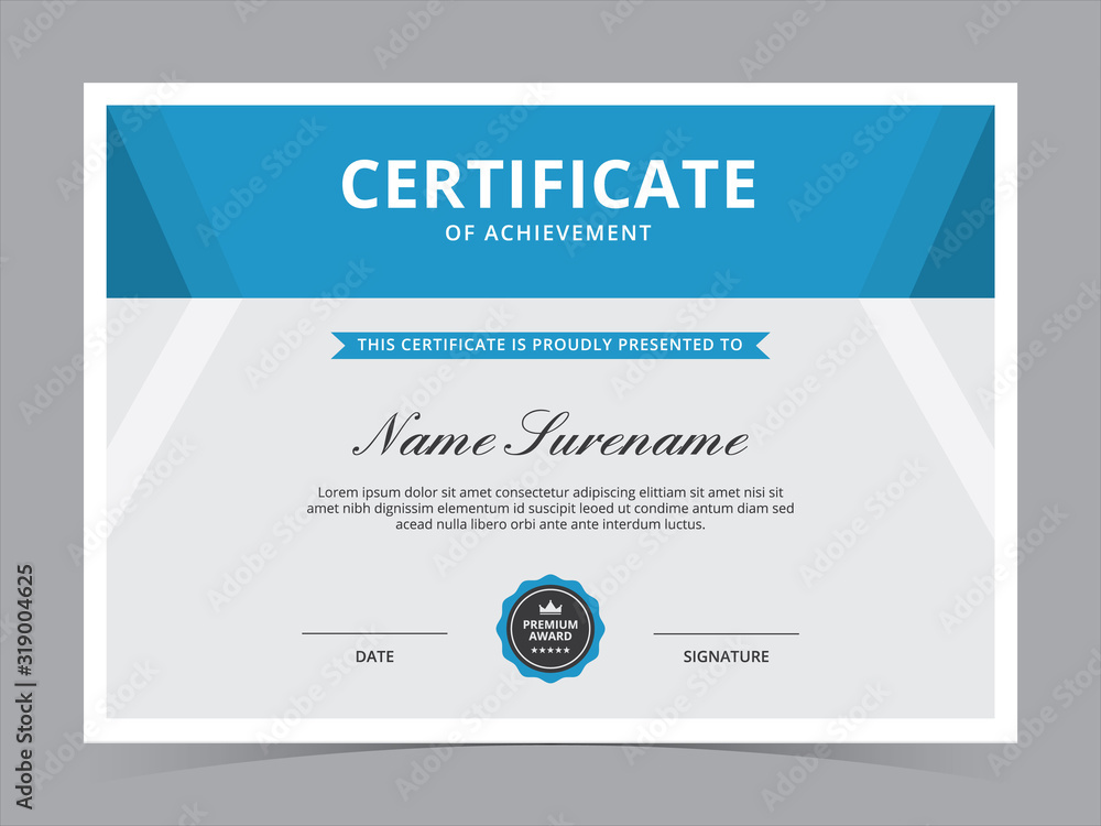 Obraz premium Certificate Template