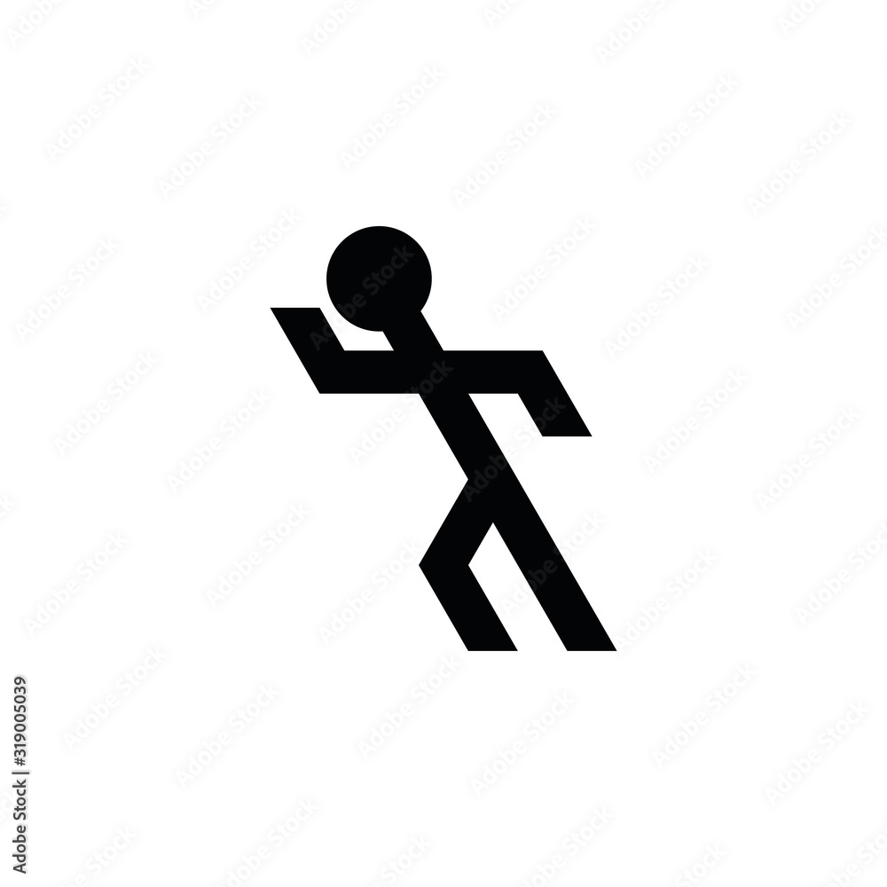 Running people. Simple symbol of run isolated on a white background. Running people. Simple symbol of run isolated on a white background.