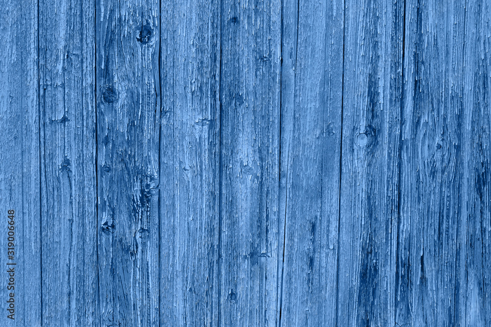 Fototapeta premium Vintage wooden navy blue vertical planks. Front view with copy space. Background for design.
