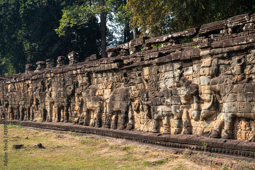 Fototapeta premium Terrasse der Elefanten in Kambodscha