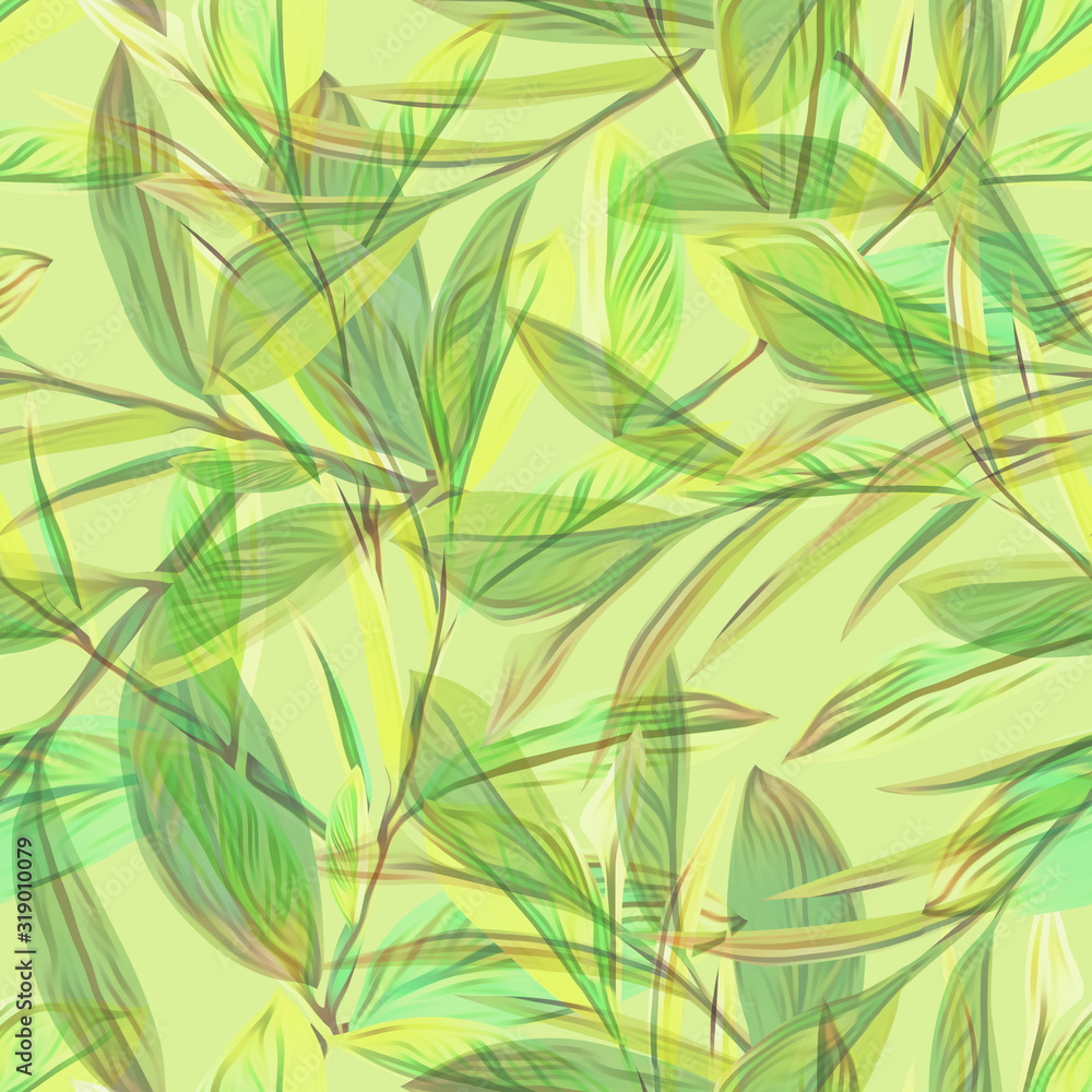 Leaves seamless pattern. Artistic background. Leaves seamless pattern. Artistic background.