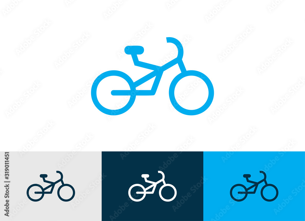 Fototapeta premium Bike icon vector - Bicycle sign
