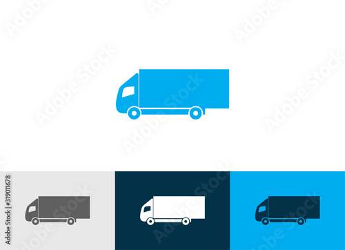 Transportation truck icon - vector