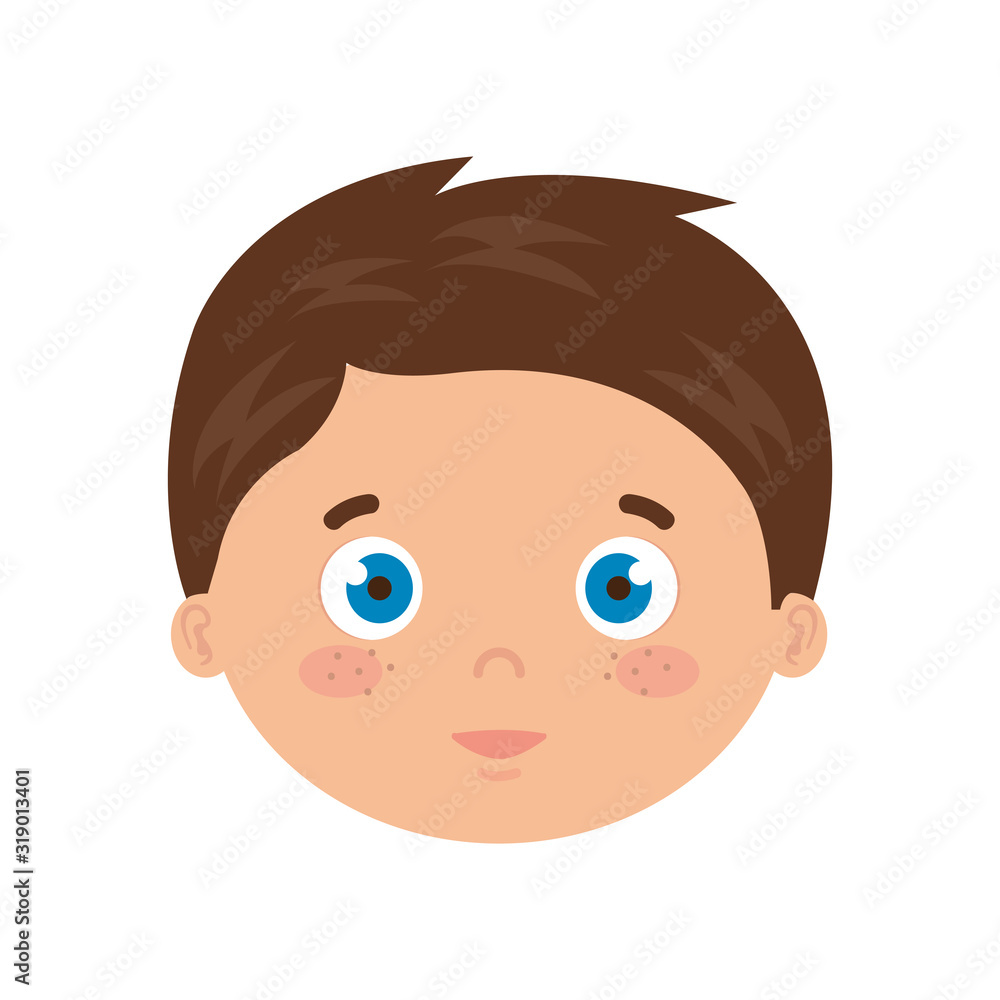 head of cute little boy avatar character head of cute little boy avatar character
