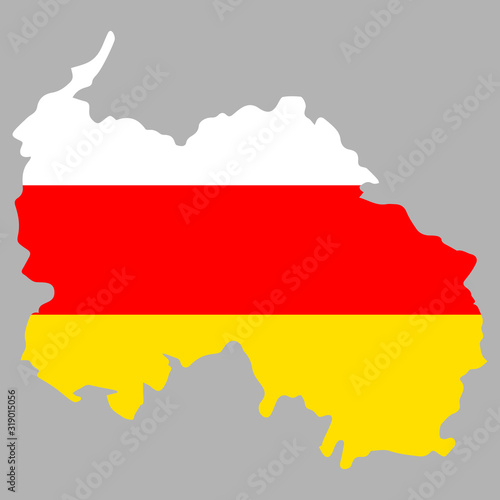 Free Download South Ossetia map flag vector - GFXLoad